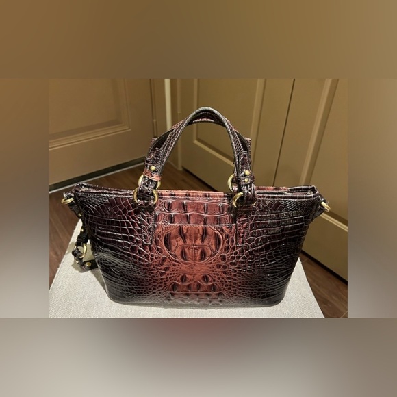 Brahmin Mini Asher Melbourne Embossed Leather Satchel - Picture 3 of 12